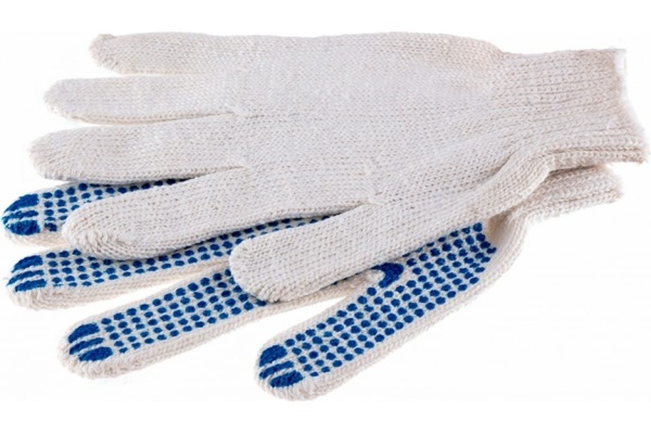 Перчатки Россия х/б, ПВХ Точка 67715