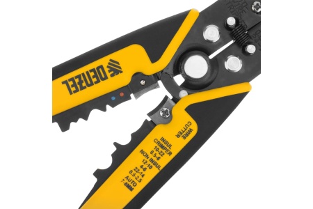 Щипцы для зачистки электропроводов Denzel 0.2-6 кв. мм, функция обрезания проводов 17742