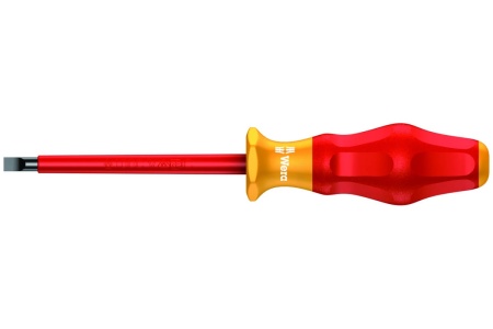 Отвертка диэлектрическая Wera, VDE, SL 0.4х2.5х80 мм, WE-031580