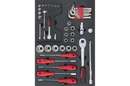 Инструментальная тележка IZELTAS серии ECO с инструментами, 7 выдвижных ящиков, 8243007096