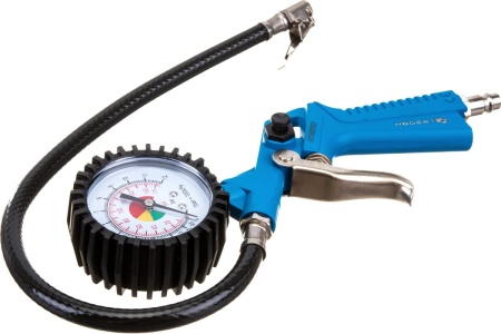 Пистолет для накачки шин с манометром Hogert Technik HT4R757