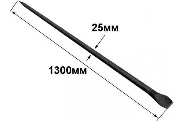 Строительный лом Зубр 1300 мм, 25 мм, круглый, 2180-1.3_z02