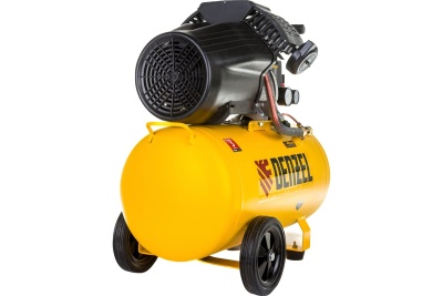 Воздушный компрессор DENZEL DCV2200/50 прямой привод, 2,2 кВт, 50 литров, 380 л/мин 58167
