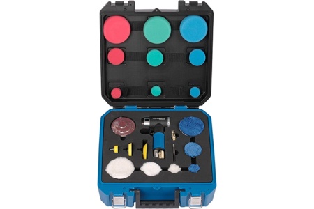 Пневмошлифмашинка NORDBERG угловая орбитальная, эксцентрик, в комплекте с насадками, диам. 25, 50, 75 мм NP3225K 01-00001039