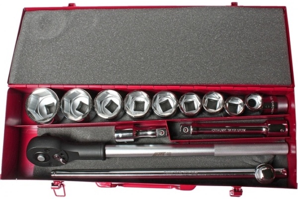 Набор торцевых 6-гранных головок 3/4", 22-50 мм, 15 предметов JTC H615M