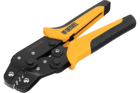 Клещи для обжима неизолированных наконечников НК и НВ, разъемов РП Denzel 0.25 - 2.5 кв. мм 17745