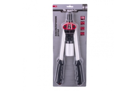 Двуручный заклепочник, 330 мм, заклепки 3,2-4,0-4,8 мм, PRO MATRIX 40549 Двуручный заклепочник, 330 мм, заклепки 3,2-4,0-4,8 мм, PRO MATRIX 40549