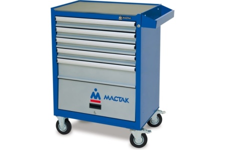 Инструментальная тележка МАСТАК ОПТИМА 5 полок и отсек, синяя 522-05581MB