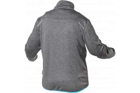 Рабочая толстовка HOEGERT TECHNIK Nister серый/меланж/синяя, р. 3XL/58 HT5K900-3XL