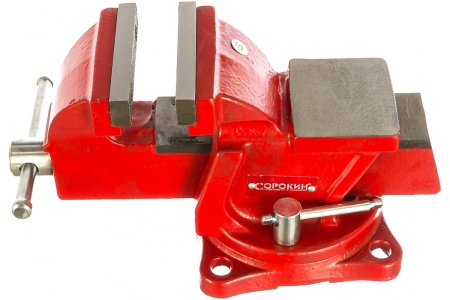 Слесарные поворотные тиски с наковальней СОРОКИН 1.913