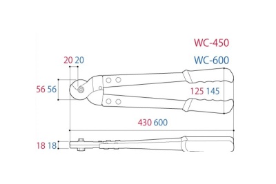 Кусачки для троса TSUNODA WC-600