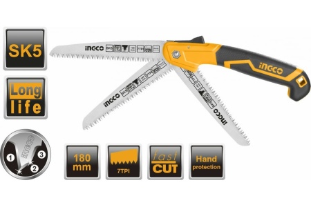 Садовая пила INGCO складная 180 мм HFSW1808