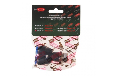 Фитинг Y-образный с наружной резьбой (10 мм; 1/2") для пластиковых трубок ROCKFORCE RF-SPX10-04