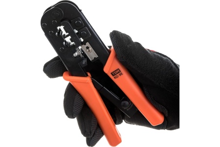 Обжимные клещи TDM KO-9E обжим RJ-11, RJ-45, «МастерЭлектрик» SQ1001-0007