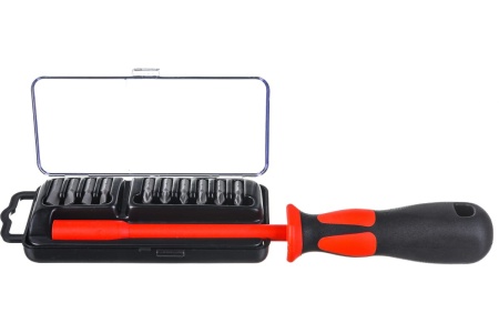 Диэлектрическая отвертка с набором бит КВТ НИО-5510 69305