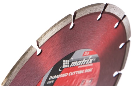 Диск алмазный отрезной сегментный Professional (200x22.2 мм; 2.4х7 мм; сухая резка) MATRIX 73176