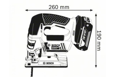 Аккумуляторный лобзик Bosch GST 18 V-LI B 0.601.5A6.102