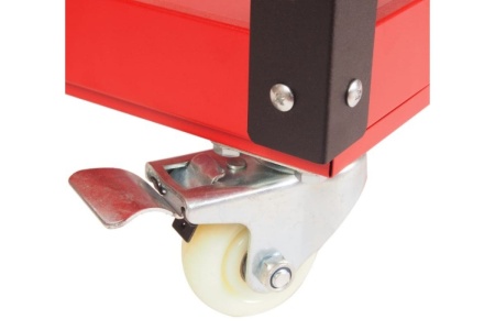 Инструментальная тележка (3 секции, на колесах, с открытым отсеком, красная) JTC-S1053