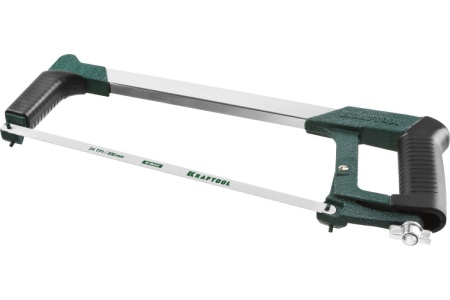 Ножовка "INDUSTRIE" по металлу, натяжная, обрезиненная ручка Kraftool 300мм 15801_z01