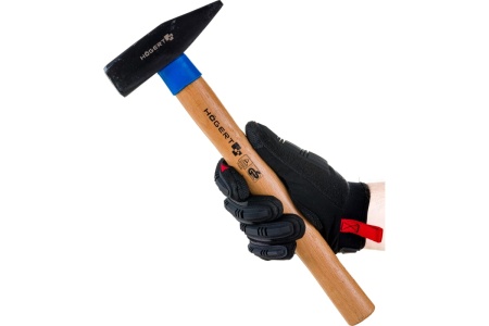 Слесарный молоток HOEGERT TECHNIK кованый, 1000 г, с деревянной рукояткой HT3B010