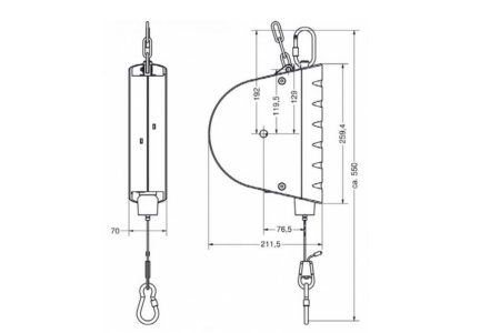 Балансир с тросом 4-8 кг, 3 м Bosch 0607950955