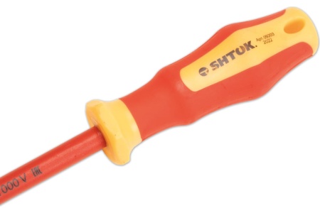 Диэлектрическая шлицевая отвертка SHTOK 1000В 6.5x150 мм 09203