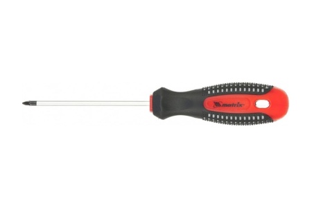 Отвертка MATRIX Fusion PZ0x75 мм, CrV, 3-х компонентная рукоятка anti slip 11400