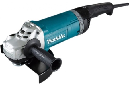 Угловая шлифовальная машина Makita 230 мм, 2700 Вт, 6600 об., плавн. пуск, антивиб рук., антирестарт, расцепляющая муфта, тормоз дв., суперфланец, 6.5 кг GA9080FX1