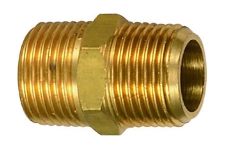 Штуцер латунный с наружными резьбами 3/8"х1/4" Forsage 7154 F-CS-C-011