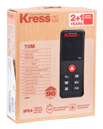 Лазерный дальномер KRESS KI201, 70 м