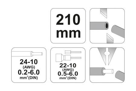 Инструмент для обжатия и зачистки провода YATO YT-2278