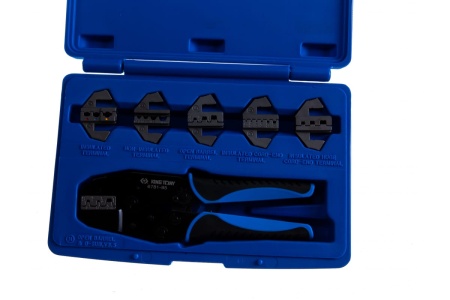 Храповичный кримпер для обжима изолированных наконечников (7 предметов, кейс) KING TONY 42107GX
