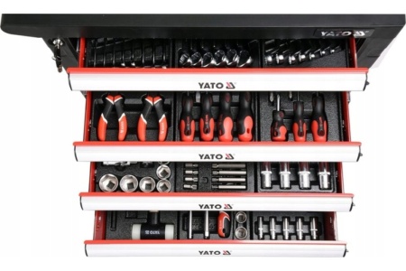 Инструментальная тележка YATO 177 предметов, 6 ящиков YT-55300 Инструментальная тележка YATO 177 предметов, 6 ящиков YT-55300