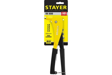 Усиленный литой заклепочник STAYER Professional 250 мм, 2.4 - 4.8 мм, RX-600 3104_z01 Усиленный литой заклепочник STAYER Professional 250 мм, 2.4 - 4.8 мм, RX-600 3104_z01