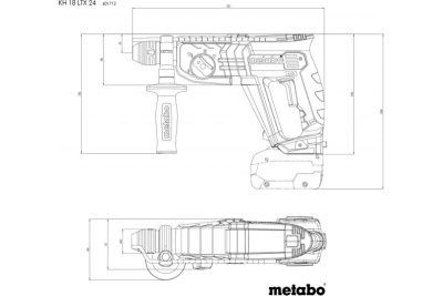 Аккумуляторный перфоратор Metabo KH 18 LTX 241x4,0Ач+ЗУ ASC55 T0523