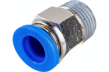 Фитинг цанговый прямой с наружной резьбой 3/8M для трубки диаметром 10 мм SHPI PC 10-R03