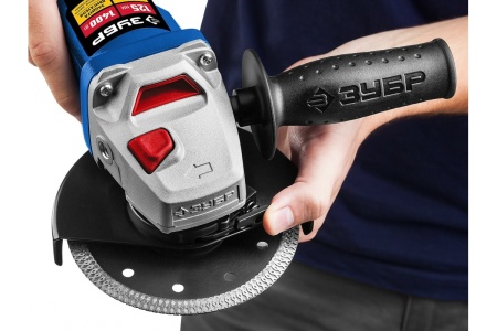 Угловая шлифовальная машинка ЗУБР УШМ-П125-1400 ПСТ