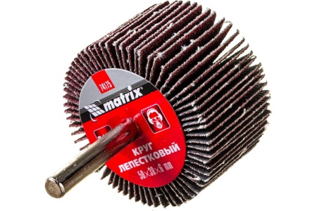 Круг лепестковый (50x30x6 мм; P 100) для дрели MATRIX 74175