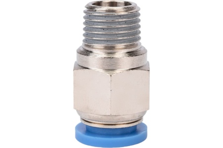 Фитинг цанговый прямой металлический 10 мм, M1/4" Pegas pneumatic 5205