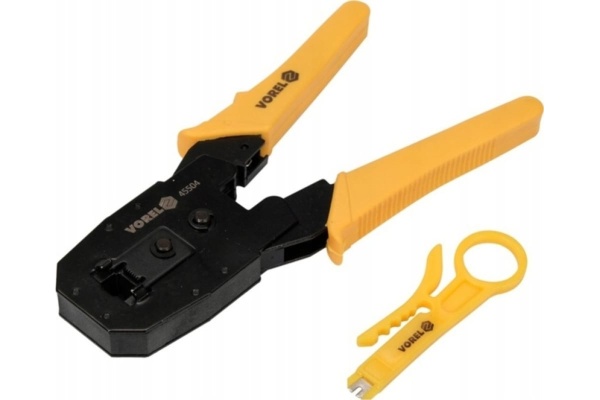 Кримпер VOREL для телефонных разъемов RJ45 RJ10 RJ11 45504