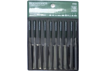 Набор надфилей Rockforce L-140 мм, 3 мм, 10 предметов RF-6163