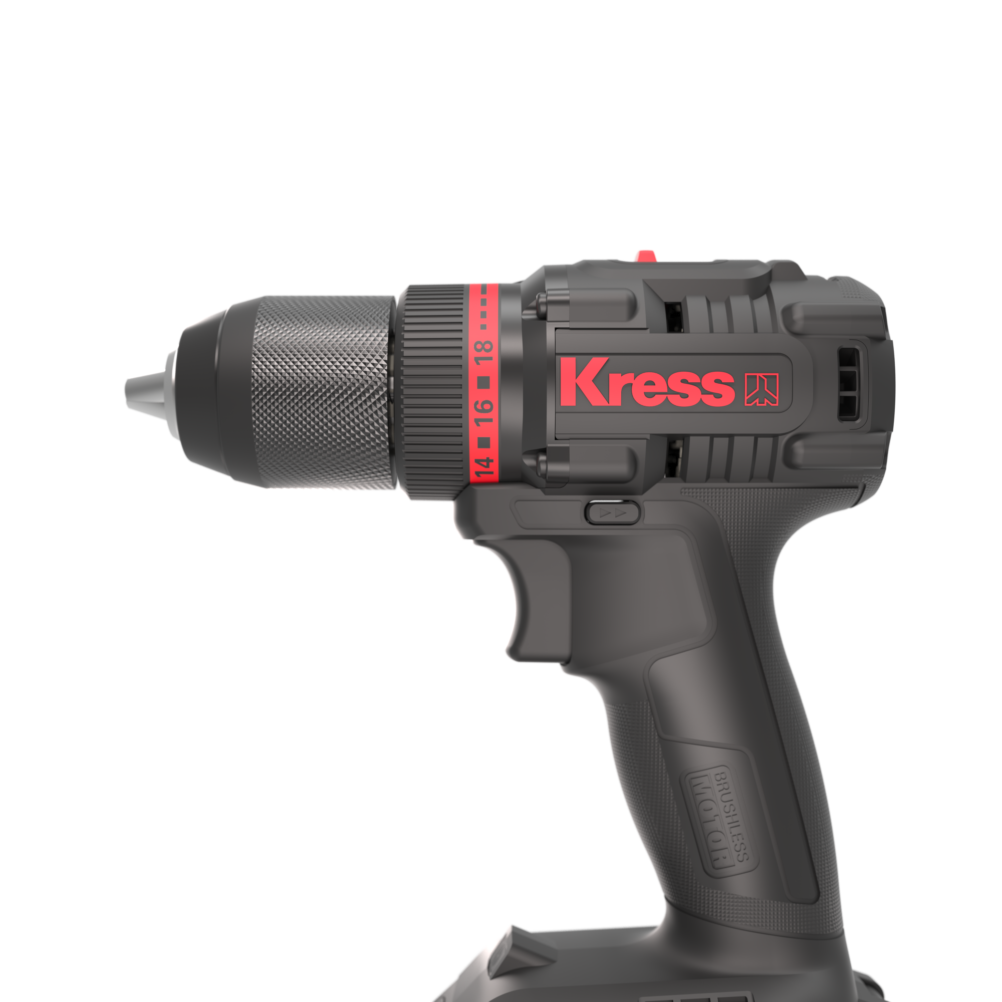 Дрель-шуруповерт аккумуляторная бесщеточная KRESS KUA71, 20В, 60Нм, 4Ач x2, ЗУ 6A, кейс