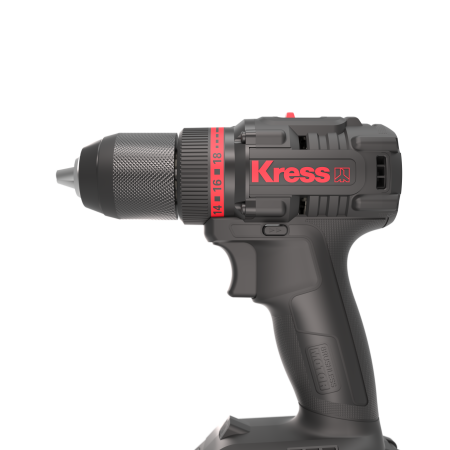 Дрель-шуруповерт аккумуляторная бесщеточная KRESS KUA71, 20В, 60Нм, 4Ач x2, ЗУ 6A, кейс