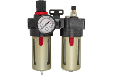 Блок подготовки воздуха 3/8" фильтр-регулятор+лубрикатор (10 Мк, 1400 л/мин, 0-10 bar, рабочая температура 5-60°) Forsage F-BFC3000 Блок подготовки воздуха 3/8" фильтр-регулятор+лубрикатор (10 Мк, 1400 л/мин, 0-10 bar, рабочая температура 5-60°) Forsage F-BFC3000