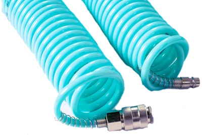 Шланг спиральный PU с фитингами рапид (7.5 м; 5.5х8 мм; рапид EURO) POWER TECHNIC PU8-7,5m