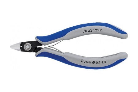 Прецизионные боковые кусачки для электроники Knipex KN-7942125Z