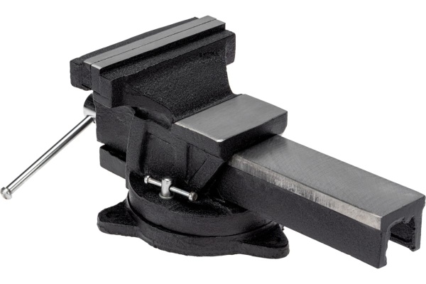 Тиски KRANZ слесарные 150мм, поворотные, с наковальней KR-12-5102