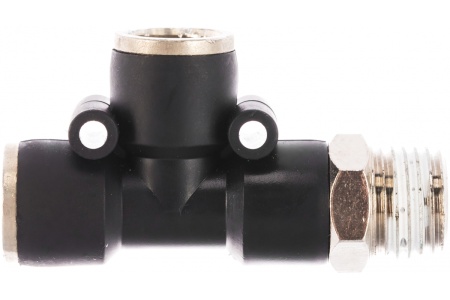 Фитинг Т-образный с наружной резьбой (8 мм; 1/4") для пластиковых трубок ROCKFORCE RF-SPD08-02
