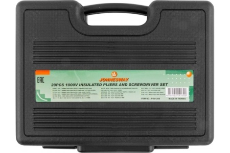 Набор диэлектрических стержневых отверток и шарнирно-губцевого инструмента, с изолентой Jonnesway PSV120S 20 предметов 46587