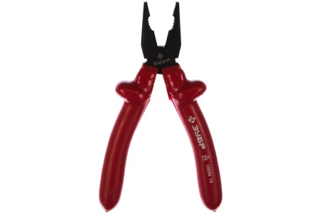 Плоскогубцы Зубр "ЭКСПЕРТ" "ЭЛЕКТРИК" комбинированные, диэлектрические, высоковольтные до ~1000В, 200мм 2214-1-20_z02